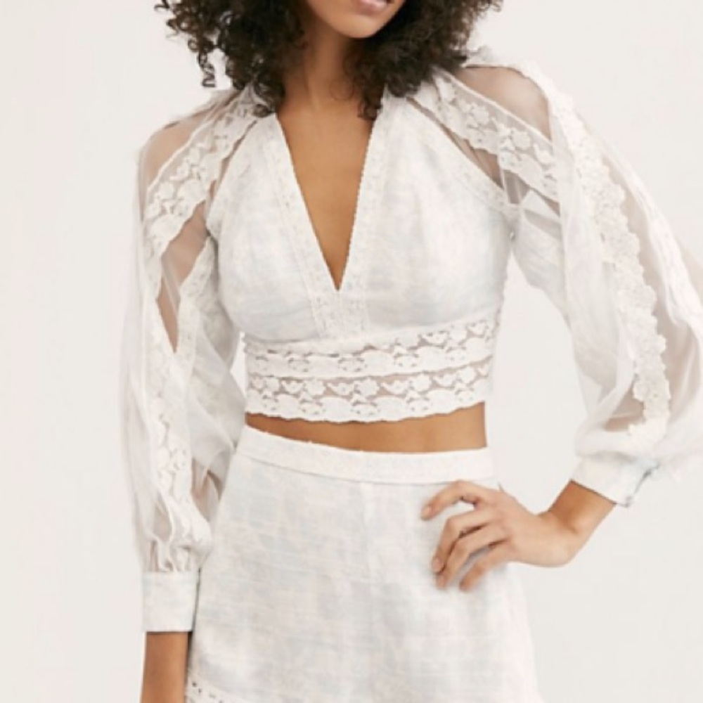 Free People Prairie Dawn TOP ONLY - Size 8
